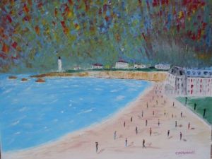 Voir le détail de cette oeuvre: plage de biarritz